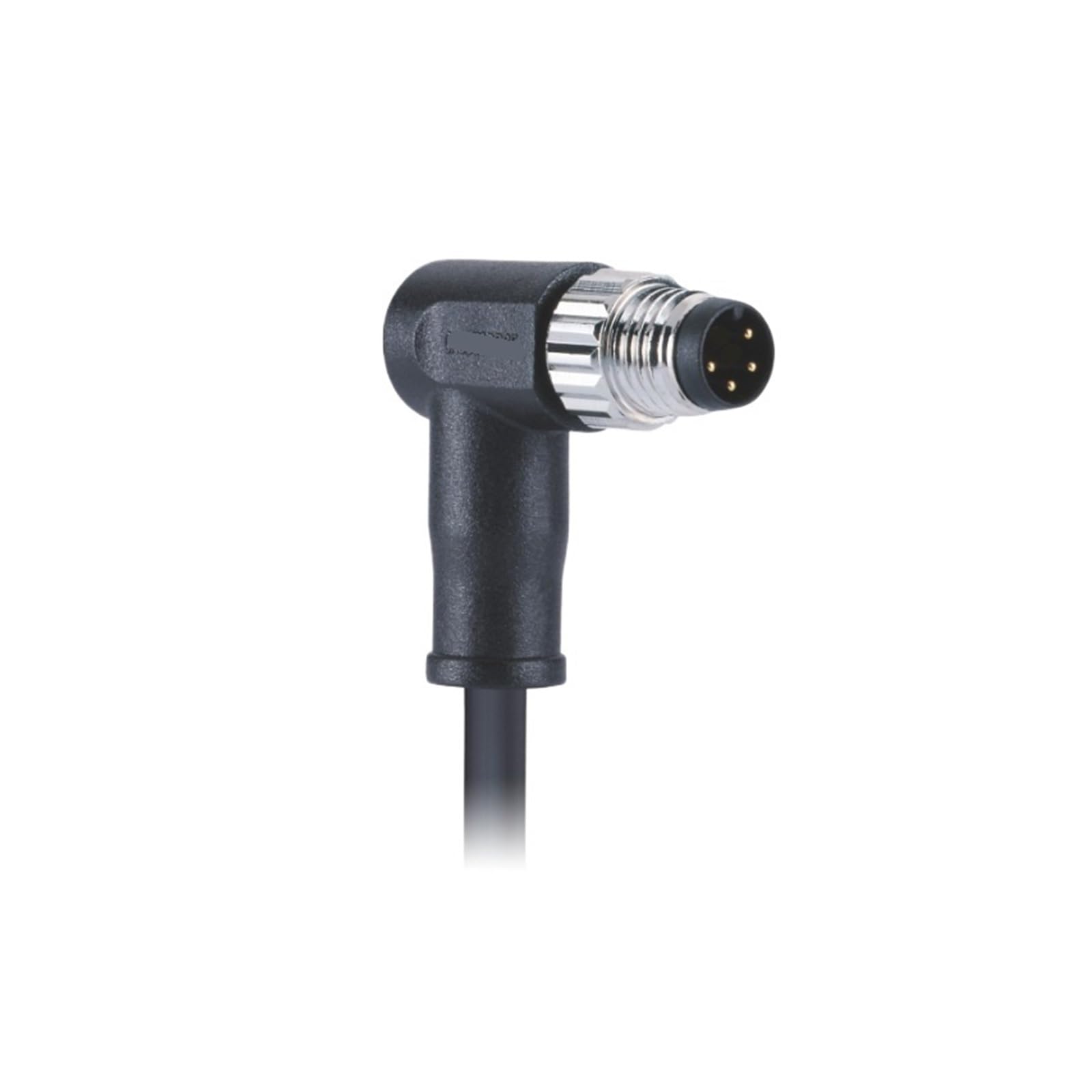 Conector M8 de 4 pines en codo: cableado prefabricado y resistente al aceite para aviación