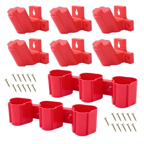 KETTKEL Battery Holder and Tool Holders Compatible Milwaukee M12 12V Wall Mount Plastic Hanger Battery Drill Tool Storage for Shelf Work Van Toolbox with 22 Screws