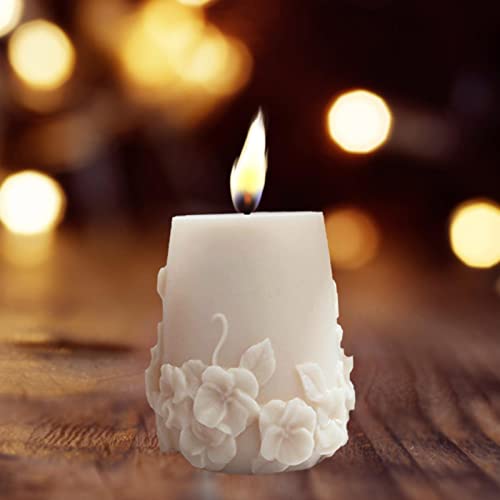 Candle Making Molds Flower Basket Candle Mold,Silicone Rattan Flower Resin Mold Candle Silicone Mold，Reusable Candle Moulds 3D Candle Making Hexagon Cylinder Candle Molds Silicone #TOP6