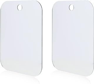 ripefun Shatterproof Fogless Shower Mirror for Men for Shaving and Makeup Application, 2 Pcs Travel Companion for Camping, Handheld Wall-Hanging, Unbreakable Bathroom Mirrors, Surface for Clear View