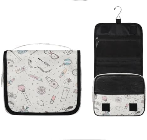 Cute Cosmetics Hanging Toiletry Bag, Spacious Travel Toiletry Bag for Women Men, Cosmetic Bags for Women, Travel Makeup Bag Suitable for Business, Camping, and Fitness