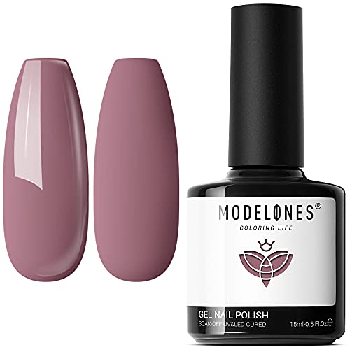 Modelones Violet Rose Gel Nagellack, 15ml 1Pc Soak Off Gel Polish Shellac Nagellack für UV/LED Nagellampe Langlebige…