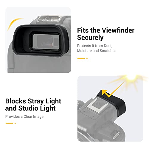 image for Kiorafoto EOS R10 Eyecup Eyepiece，Soft Silicon Extended Camera Eye C