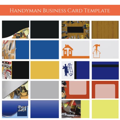 Custom Business Cards Personalized Business Cards for Small Business 300gsm Matte Paper Front & Back Sides Printed 3.5" x 2" - Handyman Template - Thumbnail 2