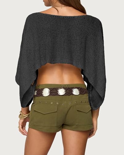 Womens Fall Knit Sheer Poncho Trendy Lightweight Asymmetric Shrug Sweater Ponchos2