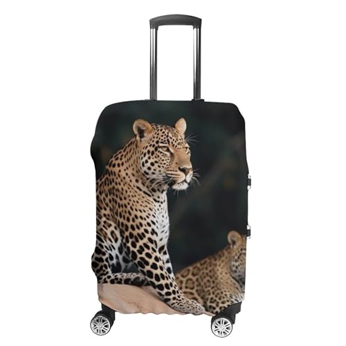 Carry on Luggage Cover African Leopard on Rock Suitcase Covers for Luggages Tsa Approved Travel Luggage Sleeve Protector Elastic Suitcase Protector Anti-Scratch Washable Fits 19-30 Inch Case -M