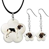 briquets Briquet Chien D´Art Timest - Briquet Chien D´Art - Flower Perlmutt Anhänger/Ohrhänger Set M0110