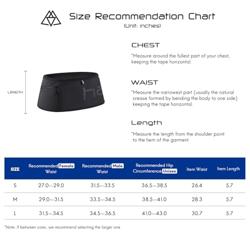 Haimont No-Bounce Running Hydration Belt for Trail & Daily Runs, Black, M by Haimont - Used condition - Image 8