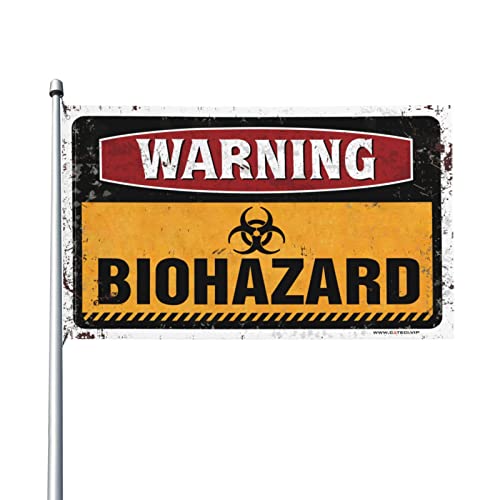 Drapeaux de danger biologique 152x244 cm pour chambre d'ado garçon