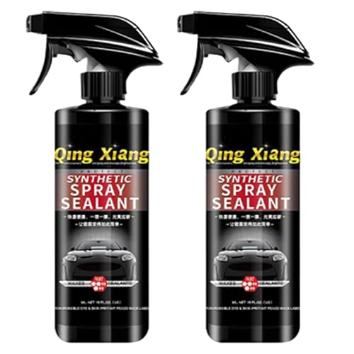 車用コーティング剤、Qing Xiang Synthetic Spray Sealant カーコーティング剤車 ガラスセラミック 車用ナノスプレーコーティング、カーワックス スプレー撥水防汚 クイックスプレー 耐高温 全車適用 500ml (500ml*2