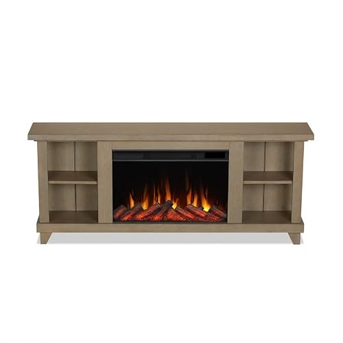 Real Flame Penrose Slim Electric Fireplace With Remote Control - Realistic Fireplace Heater - Brown Indoor Fireplace (7770E-Drfw) #TOP2