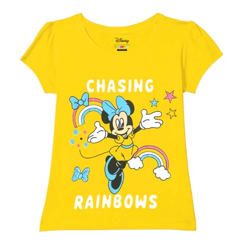 Image of Kuchipoo Disney Girls Half Sleeves Regular Fit Cotton T-Shirt