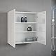 Mama Store Doppel ERA Hängeschrank mit 2 Türen und Push-and-Pull-Öffnungssystem, laminiert, L. 68 x T. 22 x H. 71 cm, Holz, glänzend weiß, P