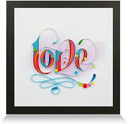 PaperTalk Love Forever Handmade Frame Paper Quilling 3D Wall Art as Unique Gifts for Women for Home Decor & Holiday