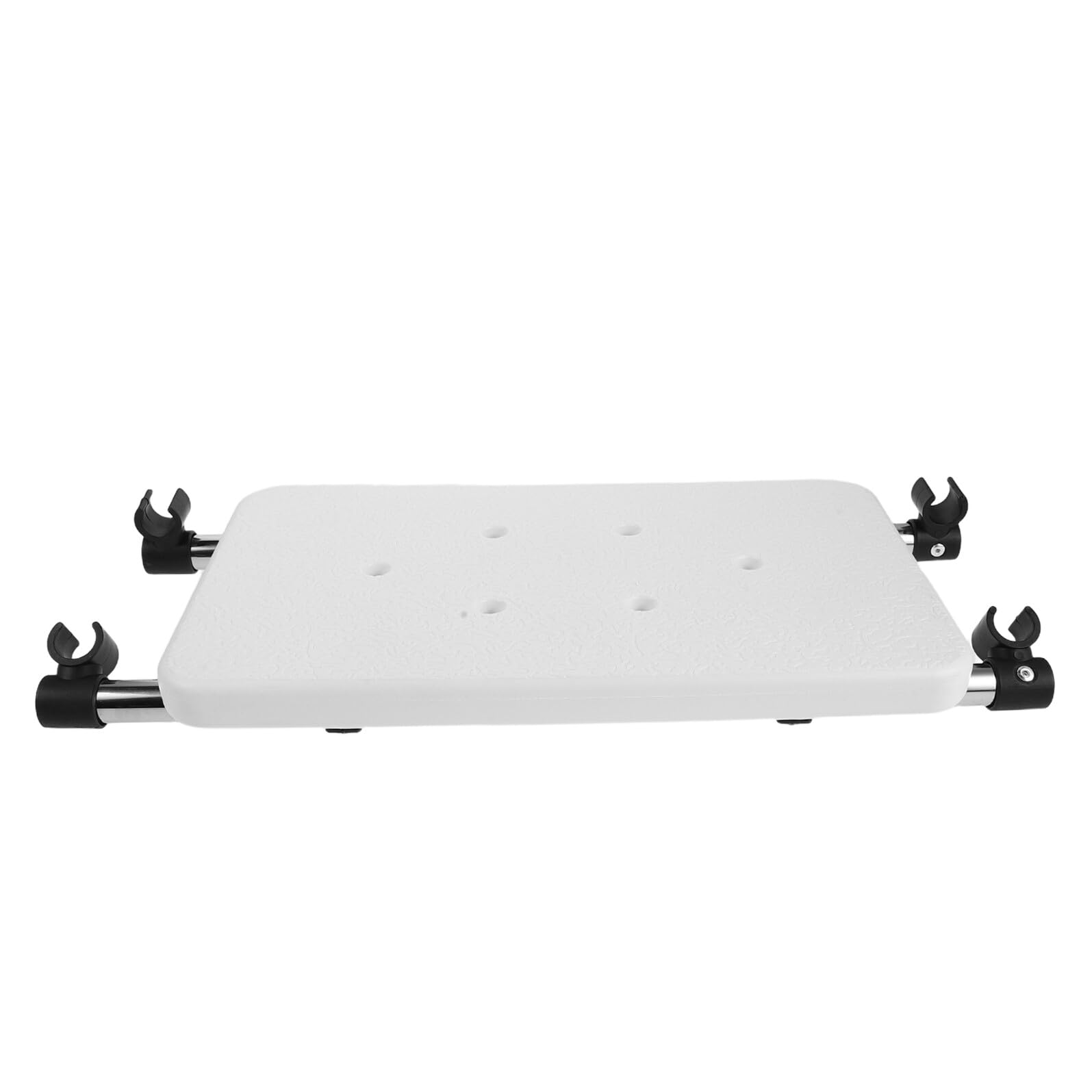 Siège déambulateur en alliage d'aluminium anodisé à assise perforée ergonomique
