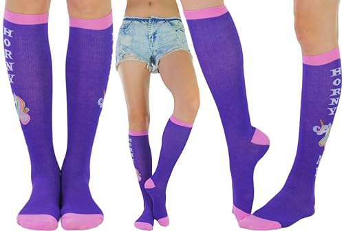 Image of ToBeInStyle Women's Acrylic Knee High Print Socks