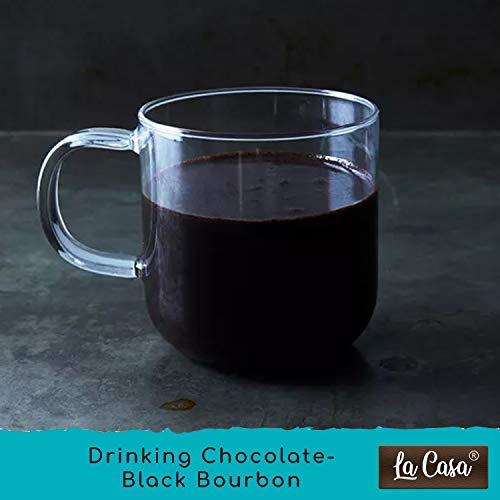 Image of La Casa Vegan Dark Drinking Chocolate - Belgian Chocolate + Coffee Mocha + Black Bourbon | Combo Pack of 3 | Gluten Free | All Natural | 250g+250g+250g |