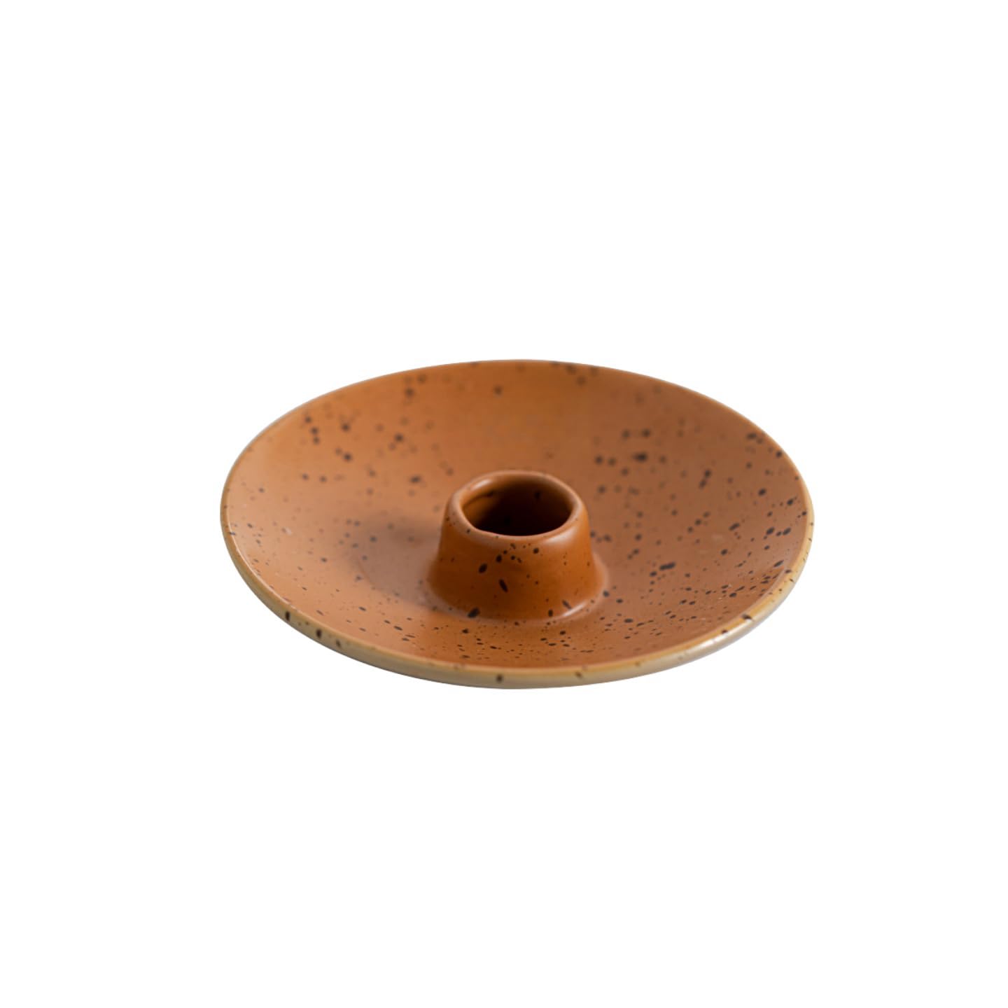 Porcelain candlestick, Ceramic Candlestick Holder Multicolor for Wedding Living Room Decor(Orange)