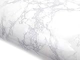 ROSEROSA Peel and Stick PVC Faux Marble Self-Adhesive Wallpaper Covering Countertop Backsplash...