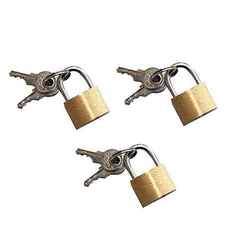 BRASS PADLOCKS-Candado 30 mm, 2 llaves De seguridad, diseño De seguridad con peluche, diseño Vintage De equipaje pesado combinadas Duty Steel cajones, armarios medio sólido Grand Master