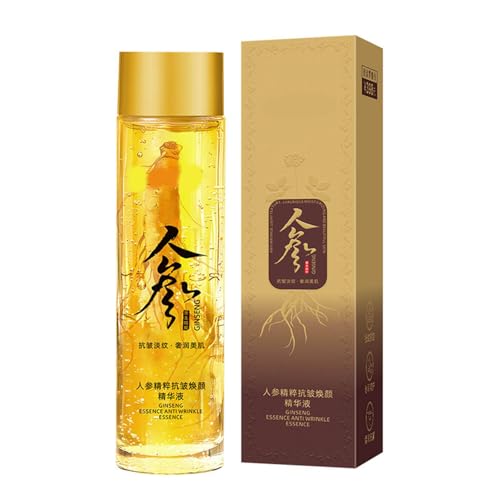 Ginseng Anti Wrinkle Serum, Ginseng Polypeptide Anti-Ageing Essence, Ginseng Essence, Ginseng Serum, Peptid-Anti-Falten-Ginseng-Serum, Gesichtspflege für alle Hauttypen, 120ml (1 Stück)