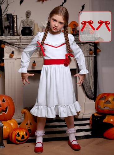 Disfraz blanco de Halloween para niñas 4-14 años miniatura 2