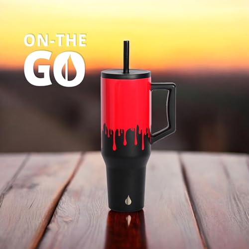 Image of Elemental Spill Proof 40oz Insulated Tumbler with Handle & Straw Travel Mug