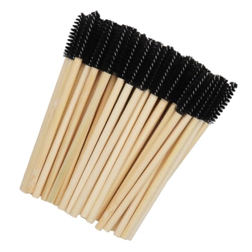 Baluue 100pcs Disposable Mascara Wands Eyelash Eyebrow Brush Set Makeup Applicator Wand Spiral Brush Head Keep Makeup Clean and Neat