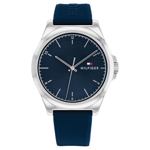 Image of Tommy Hilfiger Quartz Blue Dial Silicone Strap Watch for Women