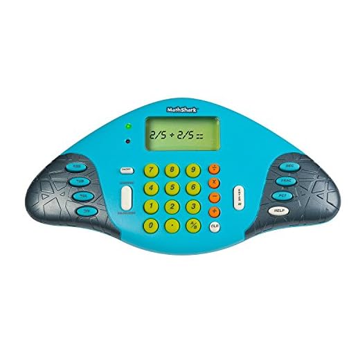 Educational Insights MathShark Electronic Math Game for Kids Ages 6+, Addition, Subtraction, Multiplication & Division, Fractions & More, Classroom Supply