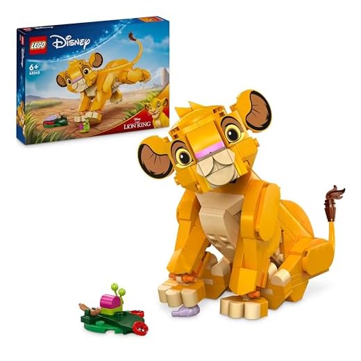 LEGO | Disney Simba, das Löwenjunge des Königs, Bauspielzeug für Kinder, Fantasy-Spielset mit Löwenfigur, Coole Geschenkidee für Mädchen und Jungen ab 6 Jahren, Kinderspielzeug 43243
