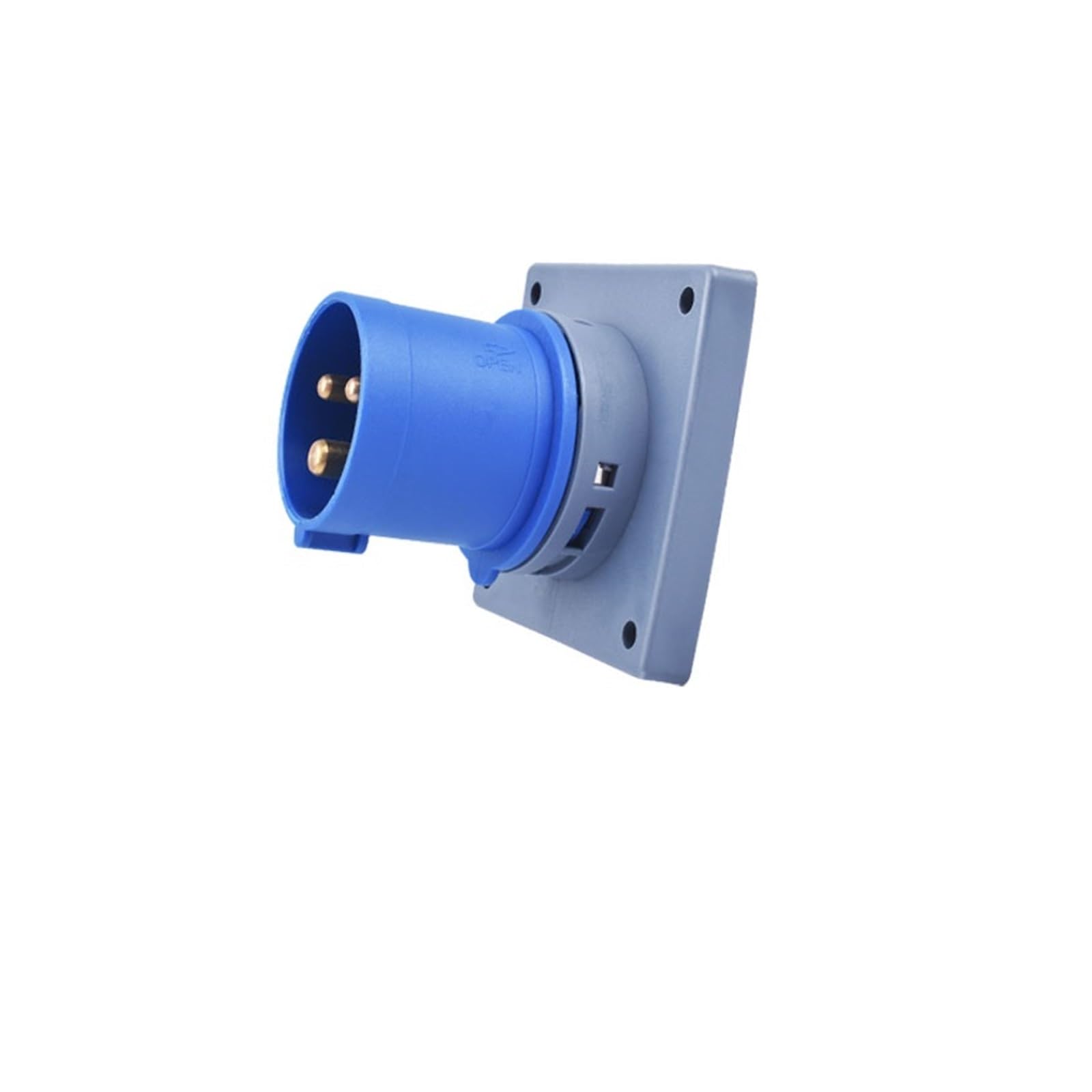MUYTQAERG IP44 Industrial Plug and Socket 16A/32A 3P 4P 5P Waterproof and Explosion-Proof Coupler Panel Wall-Mounted(32a-panel Mounted Plug)