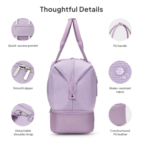 TOPEAST Duffle Bag for Travel, Weekender Bag with Shoe Compartment, 3PCS by TOPEAST - Used condition - Image 6