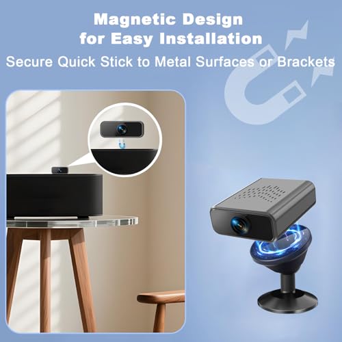 Spy Camera-Hidden Camera-Mini Camera-4K Small Cameras with Night Vision, WiFi Hidden Cameras with Magnetic, Indoor Security Cameras with Motion Detection, Instant Alerts, Small Nanny Cam for Baby, Pet - Image 4
