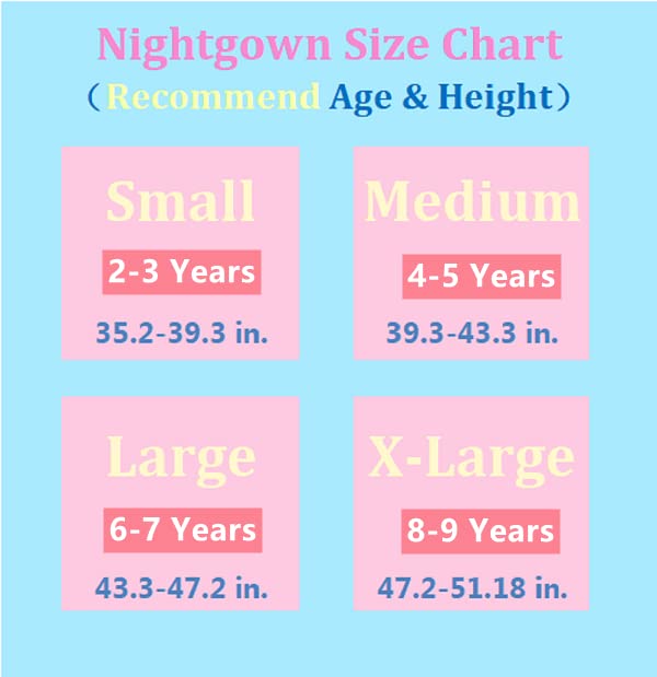 Girls Nightgowns Long Sleeve Cotton Night Dress 2-9 Years,Pack of 22