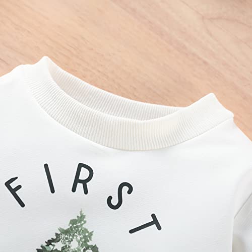 FYBITBO My First Christmas Baby Girl Boy Outfit Sweatshirt Romper Sweater Onesie Long Sleeve Bodysuit Fall Clothes3