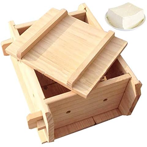 Tofu Press Käseform,Hausgemachte DIY Tofu Presser Abnehmbare Tofu Maker aus Holz Cover