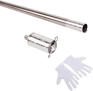 110CM Magic Wand with Gloves Metal Appearing Canes Magic Wand Professional Magic Wand Magic Metal Pocket Stick Portable for Professional Magician Stage Street Magic Performance Magic Accessories,A