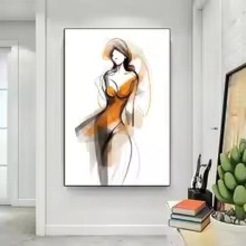 Peinture sur toile abstraite moderne décoration murale salon - 4