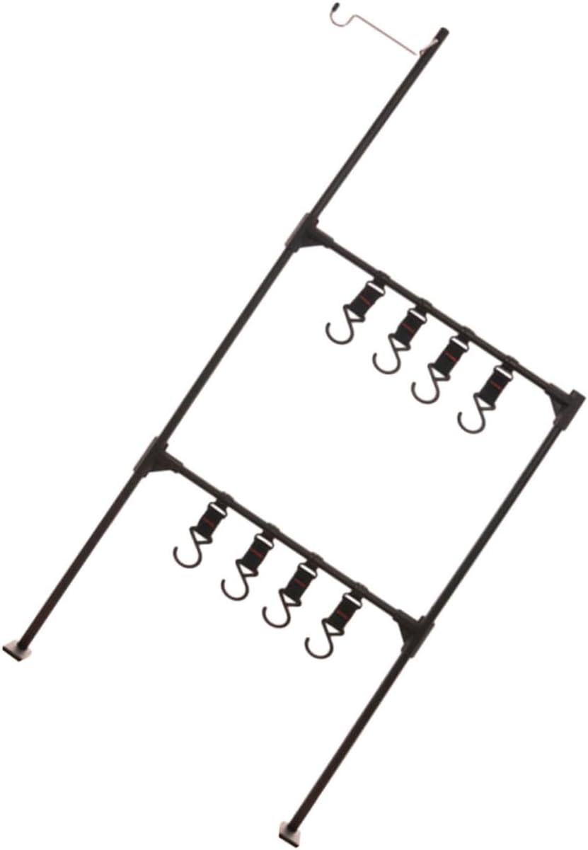 Outdoor Camping Light Stand Table Board Aluminum Alloy Folding Storage Rack Multifunctional Desktop Hanger for Picnic and Camping Accessories