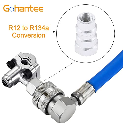 R-12 To R-134A Retrofit Valve 7/16 Low Side Port Adapter With Blue Dust Ac Cap Universal For Air Conditioning Systems #TOP1