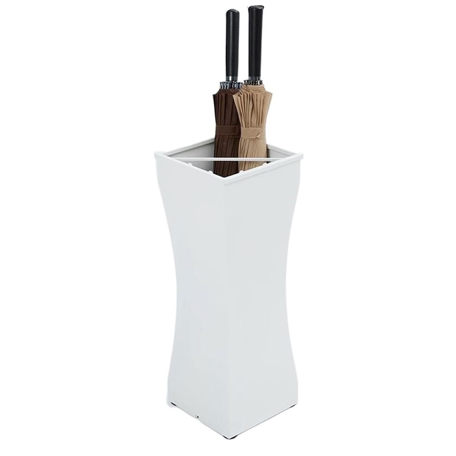 CFY652 Umbrella rack Modern Style Umbrella Stand Bucket Rack Barrel for Storing Long Short,Canes, Walking Sticks for Entryway Porch Indoor Office(White)