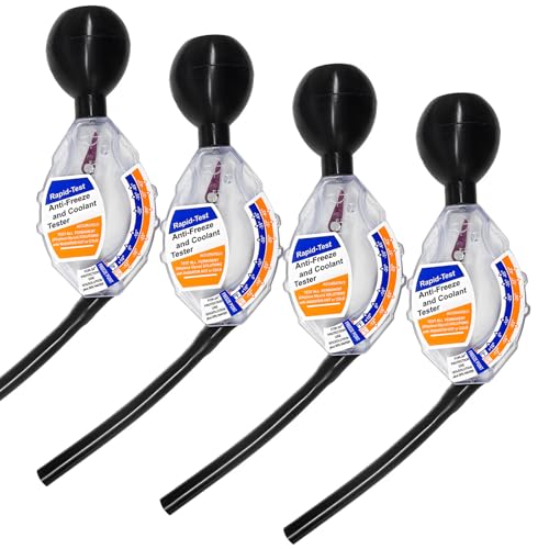 Image of KVAEY 4PCS Coolant Tester Accessory, Automotive Professional Antifreeze Densitometer Freezing Testing Tool, Universal Coolant Hydrometer Tester for Winter and Summer, Car Accessories