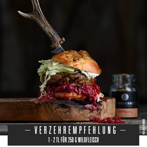 Ankerkraut Wildfleisch, BBQ-Rub, für den Ofen, Grill, Smoker und Dutch Oven, 75 g im Korkenglas