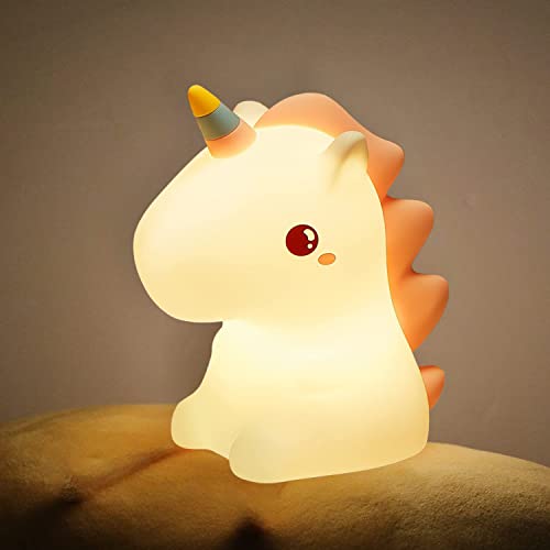 Boxgear Kids Night Light – Unicorn Night Light For Nursery Decor, Kids Bedroom – Cute Night Light Lamp For Boys, Girls – Color-Changing Silicone Nursery Lamp – Dimmable Battery Powered Unicorn Lamp #TOP3