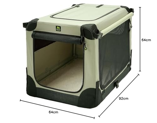Maelson Soft Kennel faltbare Hundebox -beige - L 92 - (92 x 64 x 64 cm)