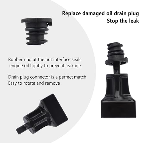 6PCS Car Engine Oil Drain Plug with Oil Drain Plug Removal Tool Replacement OEM#06L103801,Compatible with Volkswagen Audi,Perfect Replacement for Oil Drain Plug Car Accessories