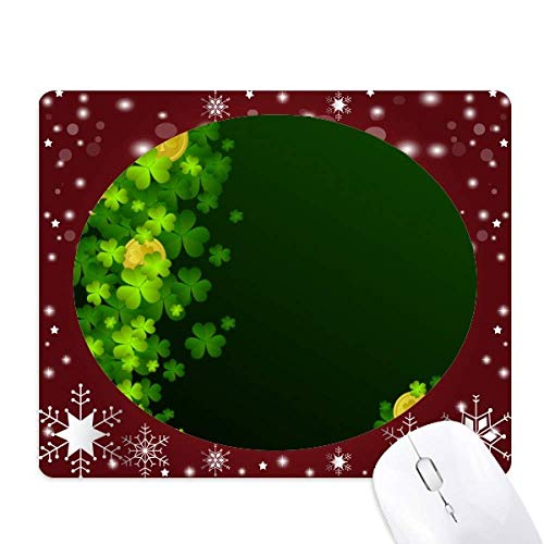 Tapis de souris st.patrick trèfle or pour ordinateur et bureau de travail