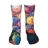 OIBNKCN Luminous rainbow ball Compression Socks-Fashionable and Comfortable, For Indoor & Outdoor Activities, Breathable & Durable