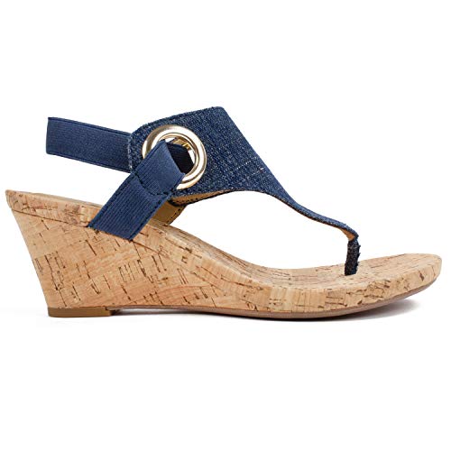 Image of WHITE MOUNTAIN Women's Aida Cork Wedge Sandal